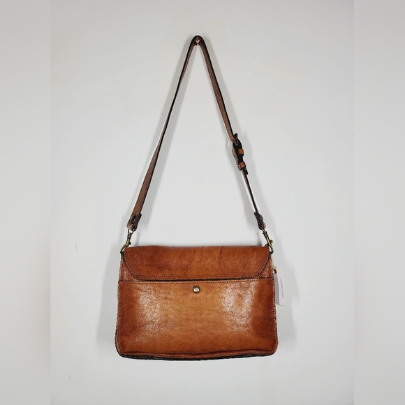 Patricia Nash Brown Leather Crossbody Messenger Bag - Picture 4 of 4